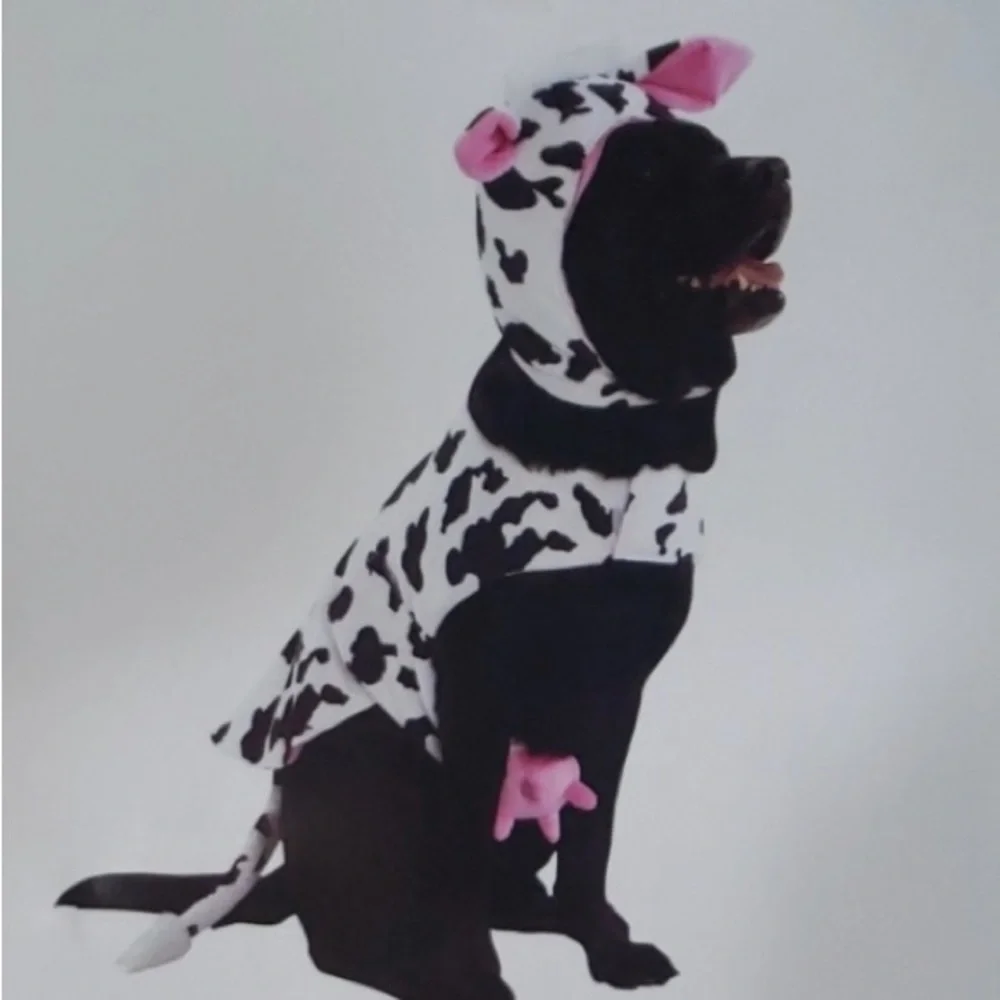 Skull & Bones Dog Cow Halloween‎ Costume Large